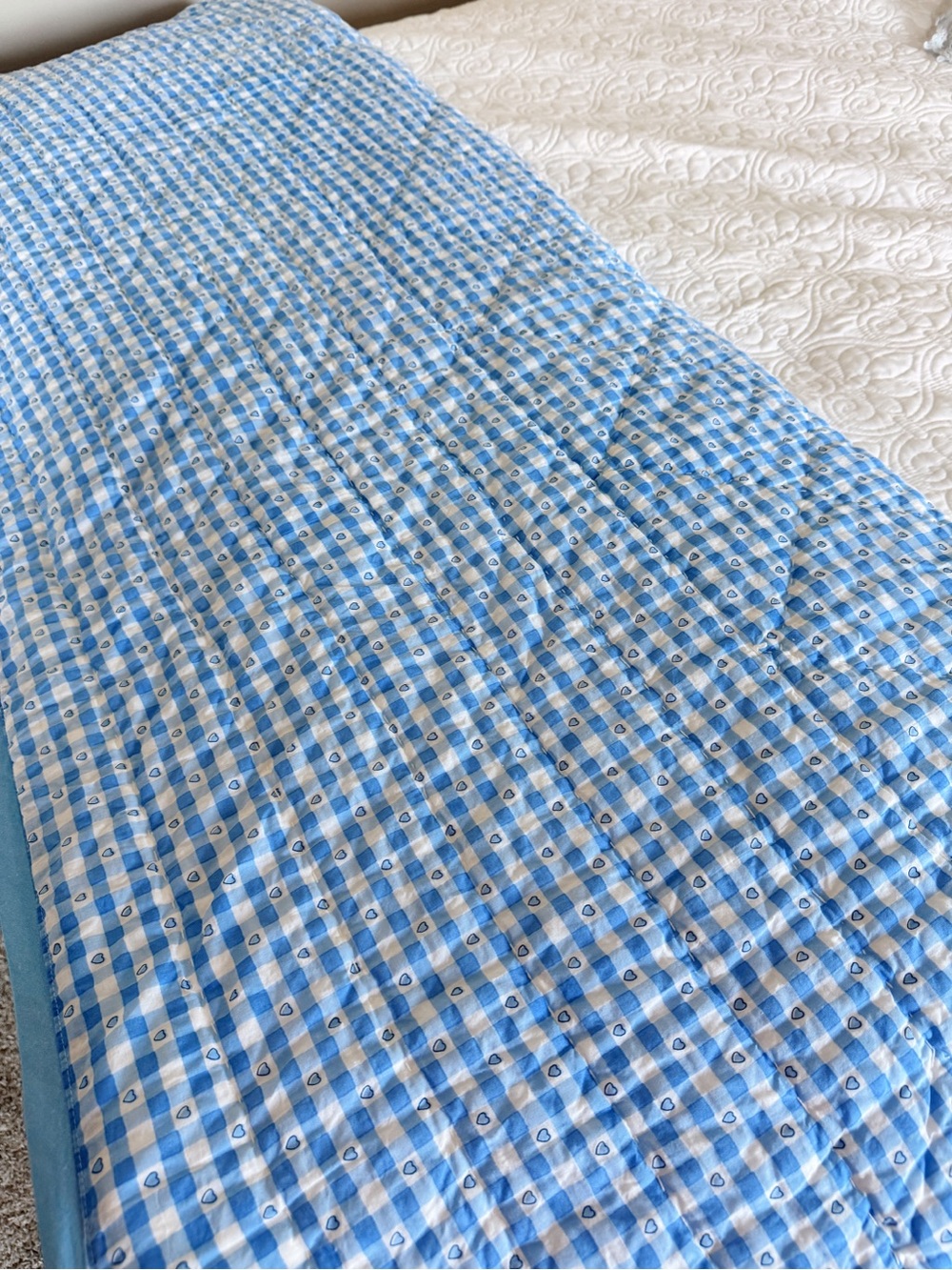 Roller Rabbit Reversible Gingham hearts & striped - Picture 3 of 4
